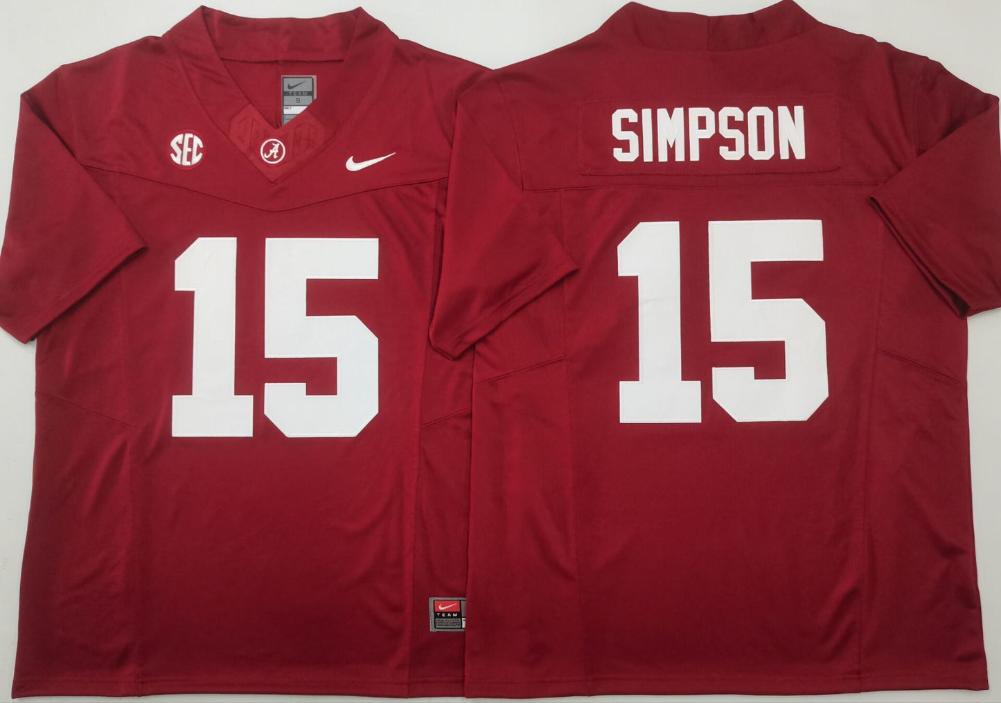 Alabama Crimson Tide Red #15 SIMPSON Stitched Jersey