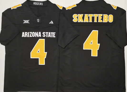 Arizona Sun Devils Black #4 SKATTEBO Stitched Jersey