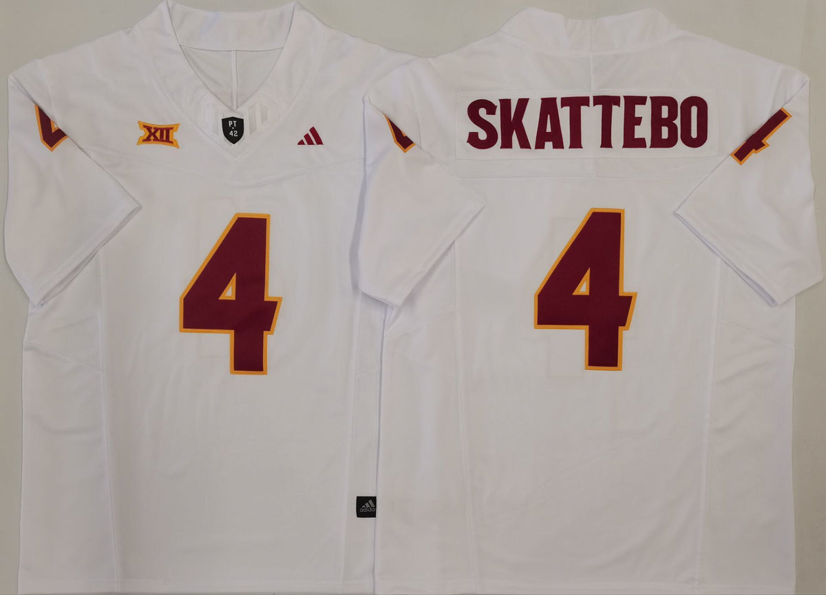 Arizona Sun Devils White #4 SKATTEBO Stitched Jersey
