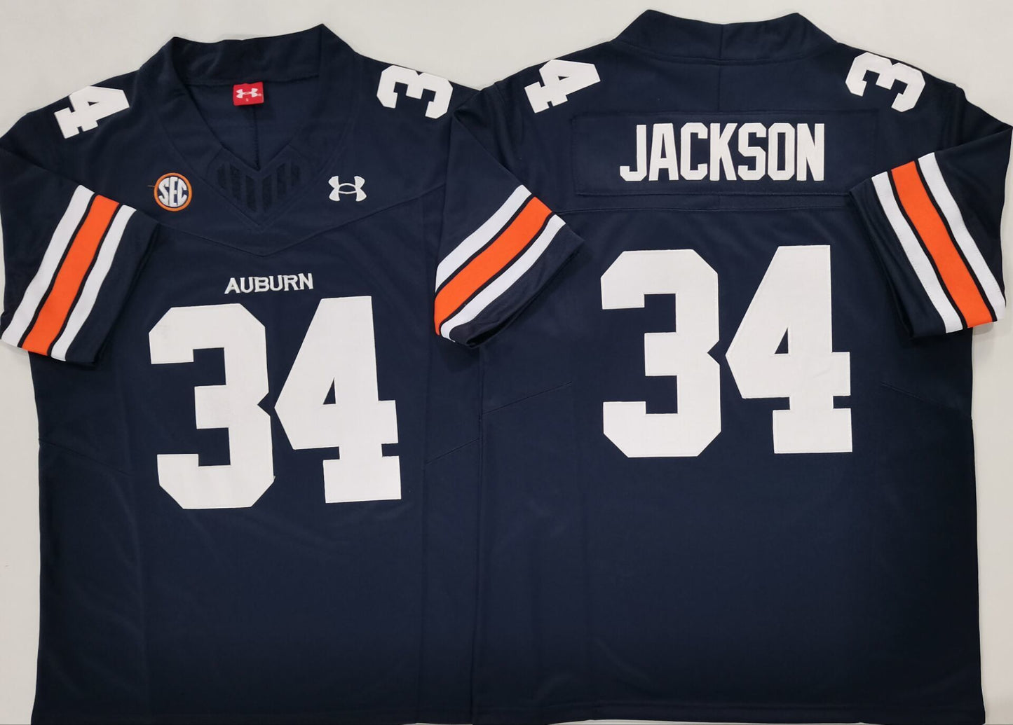 Auburn Tigers Blue #34 JACKSON Stitched Jersey