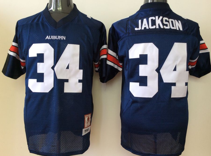 Auburn Tigers Blue #34 Jackson Stitched Jersey
