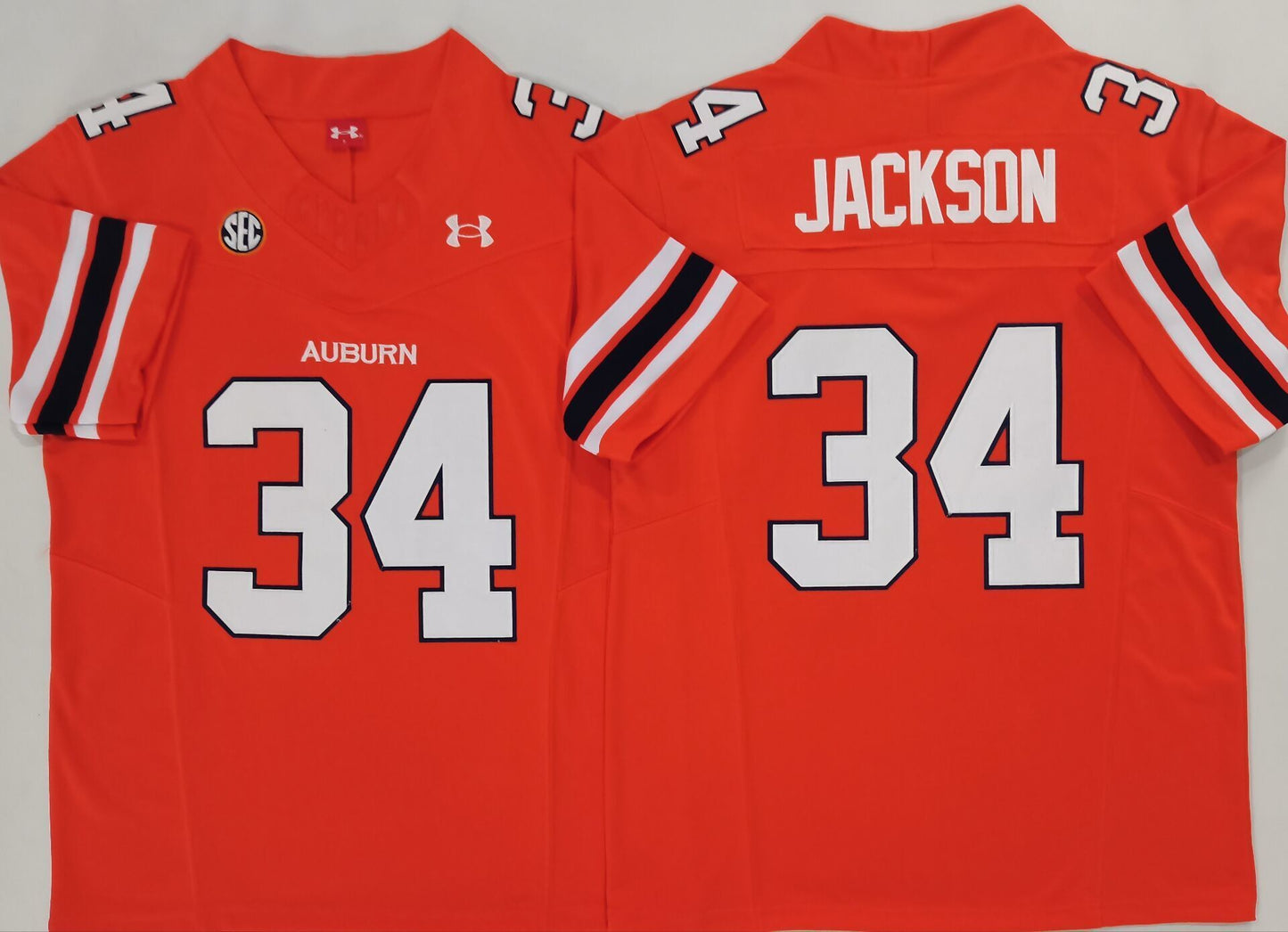 Auburn Tigers Orange #34 JACKSON Stitched Jersey
