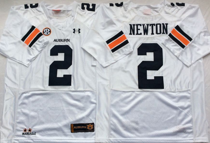 Auburn Tigers White #2 NEWTON Stitched Jersey