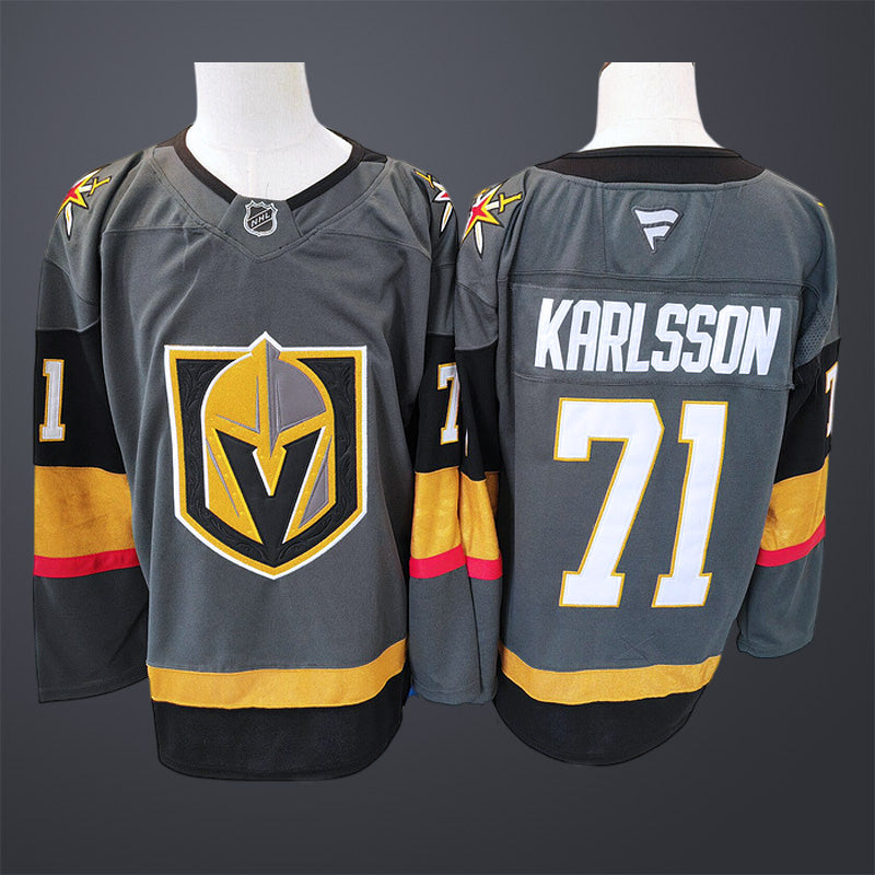 Men’s Vegas Golden Knights William Karlsson #71 Fanatics Gray Player Jersey