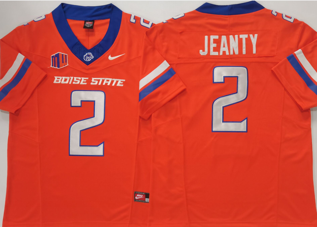 Boise State Broncos Orange #2 JEANTY Stitched Jersey