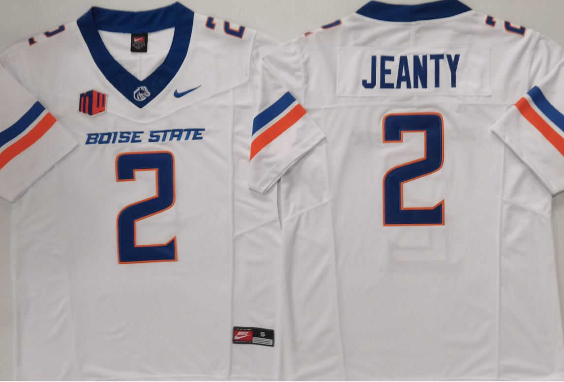 Boise State Broncos White #2 JEANTY Stitched Jersey
