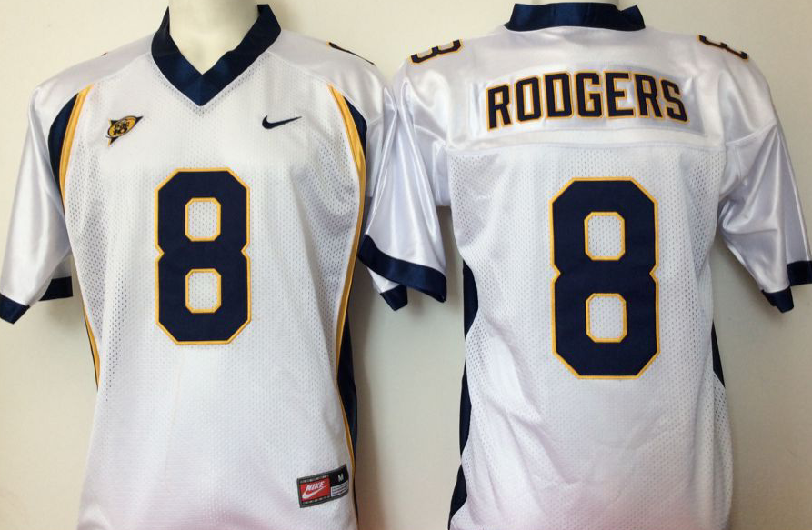 California Golden Bears White #8 RODGERS Stitched Jersey
