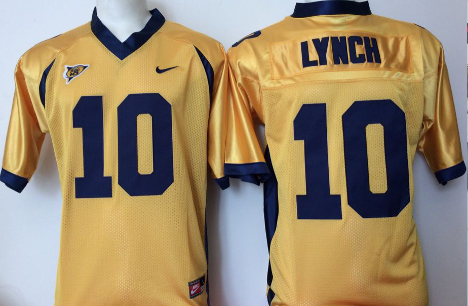 California Golden Bears Yellow #10 LYNCH Stitched Jersey