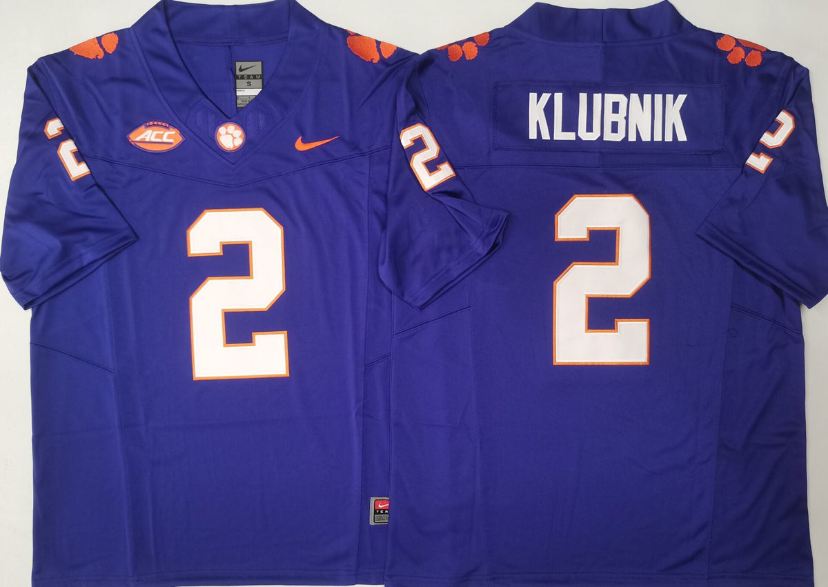 Clemson Tigers Purple #2 KLUBNIK Stitched Jersey