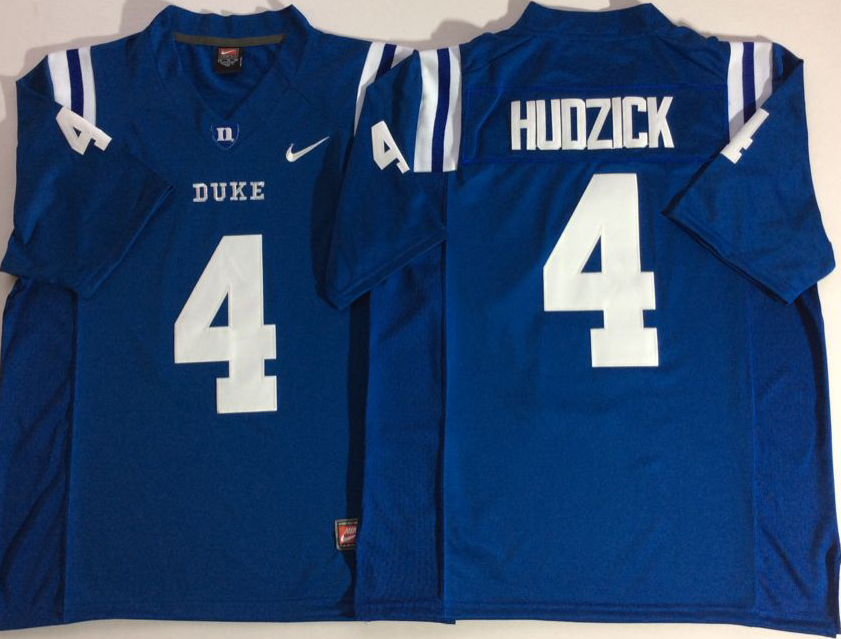 Duke Blue Devils Blue #4 HUDZICK Stitched Jersey