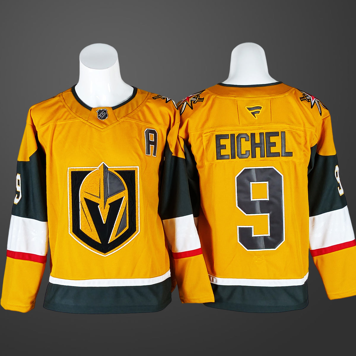 Men’s Vegas Golden Knights #9 Eichel Fanatics Gold Jersey