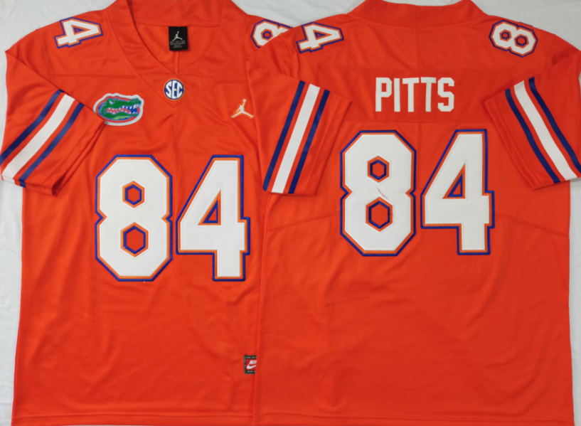 Florida Gators Orange #84 PITTS Stitched Jersey