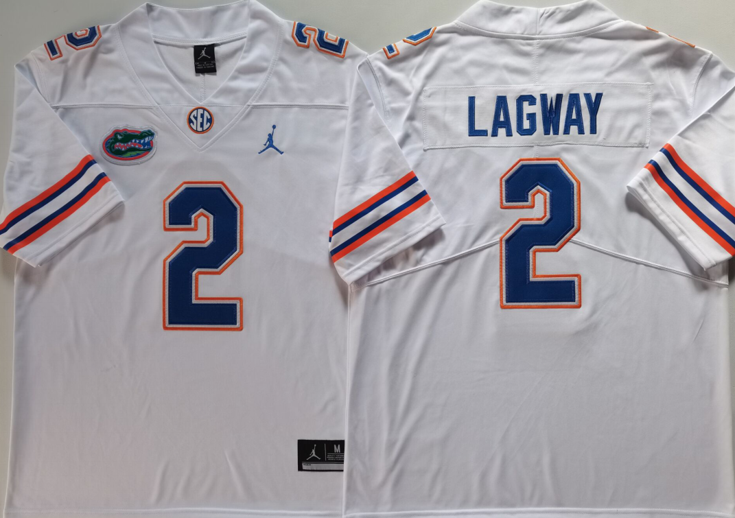 Florida Gators White #2 LAGWAY Stitched Jersey