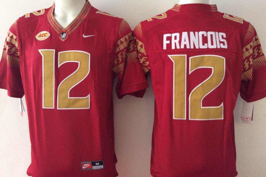 Florida State Seminoles #12 Red FRANCOIS Stitched Jersey