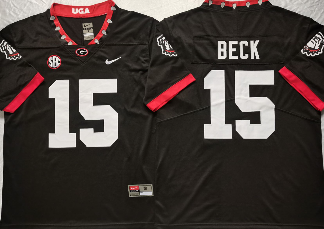 Georgia Bulldogs White #1 ETIENNE Stitched Jersey