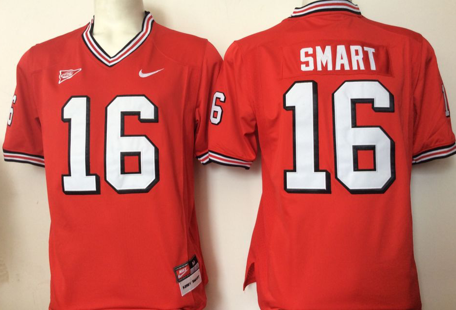 Georgia Bulldogs Red #16 SMART Stitched Jersey