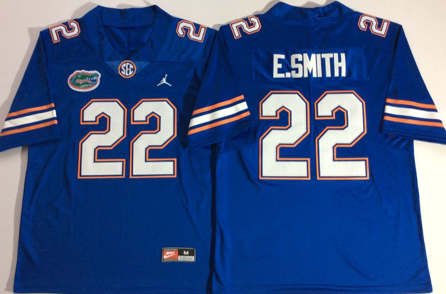Jordan Florida Gators Blue #22 E.SMITH Stitched Jersey