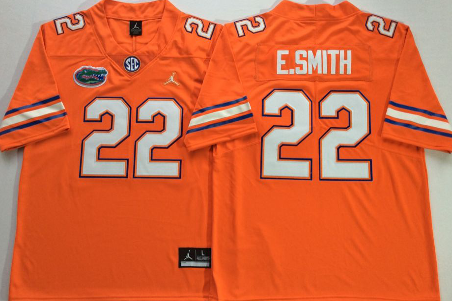 Jordan Florida Gators Orange #22 E.SMITH Stitched Jersey