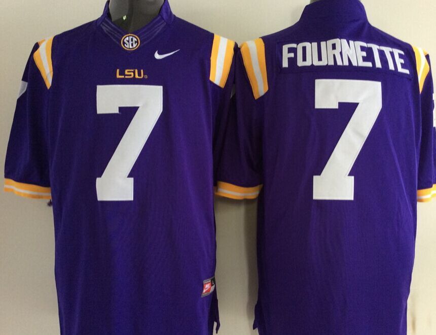 LSU Tigers #7 Purple Fournette Stitched Jersey