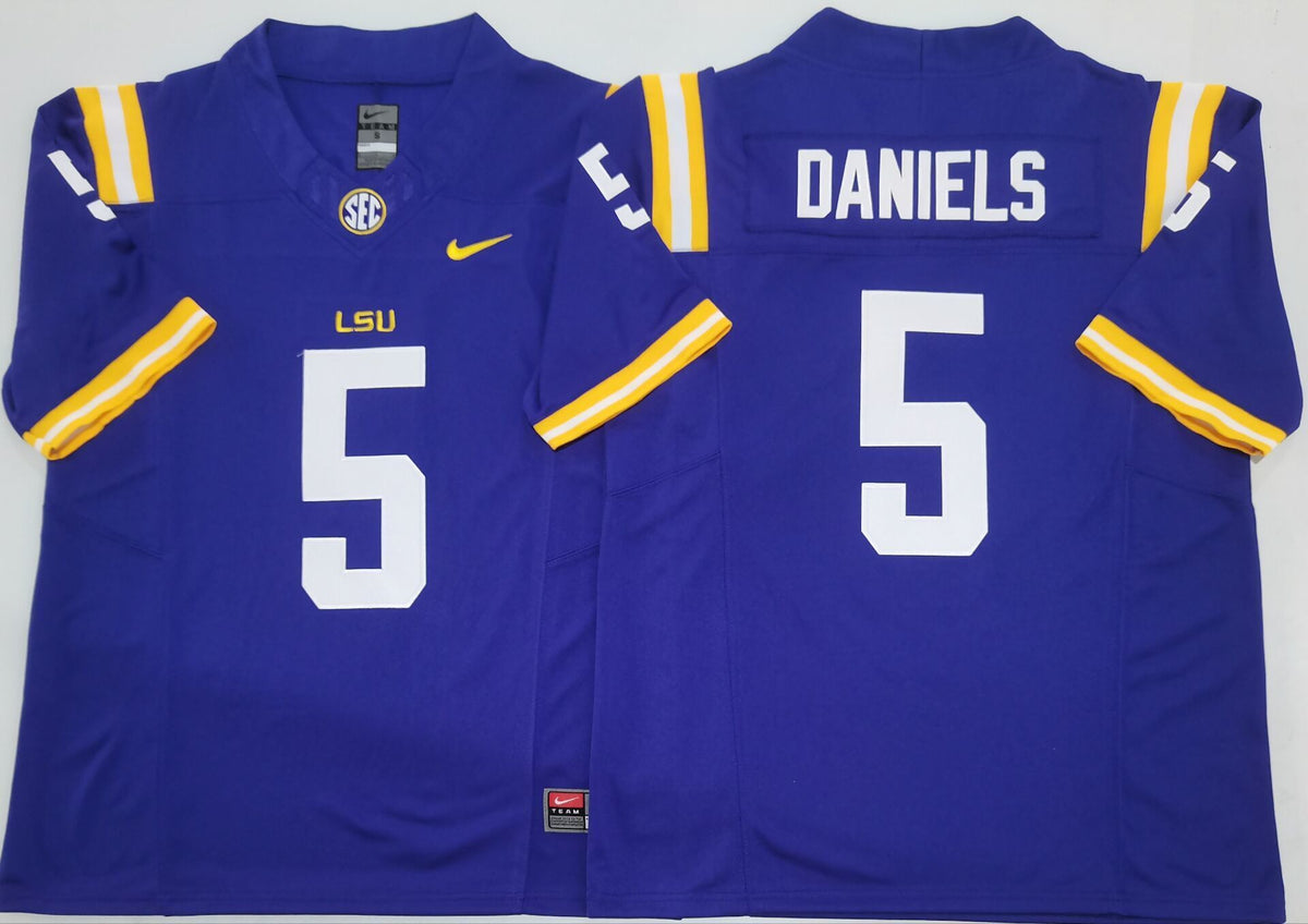 LSU Tigers Purple #5 DANIELS Stitched Jersey