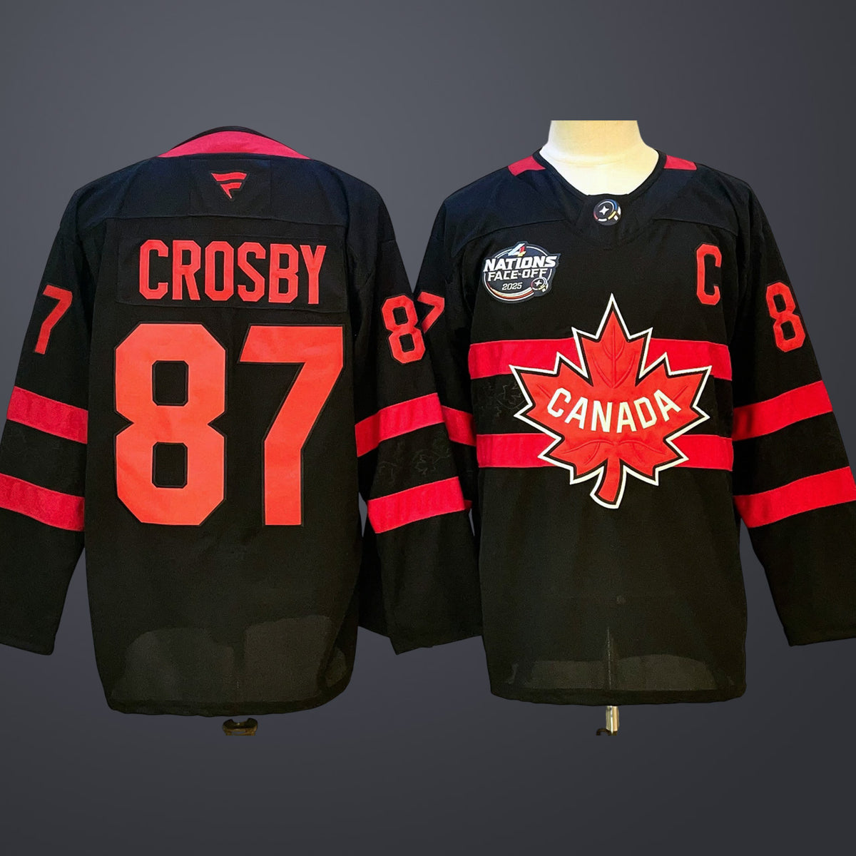 Men’s 4 Nations NHL Hockey #87 Sidney Crosby Black Jersey