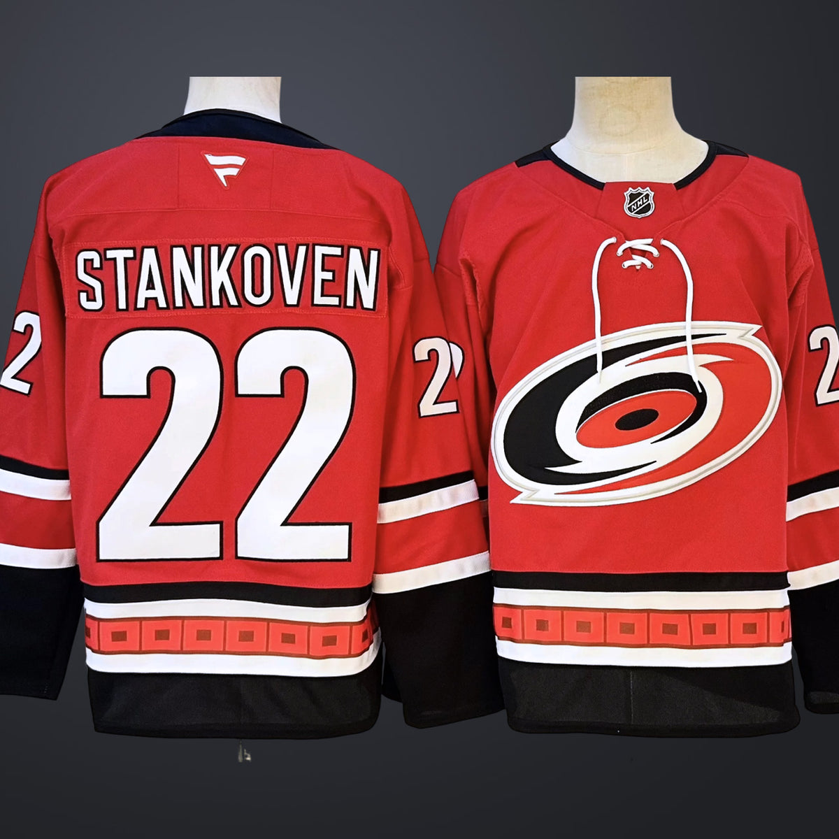Men’s Carolina Hurricanes #22 Stankoven Red Stitched Jersey