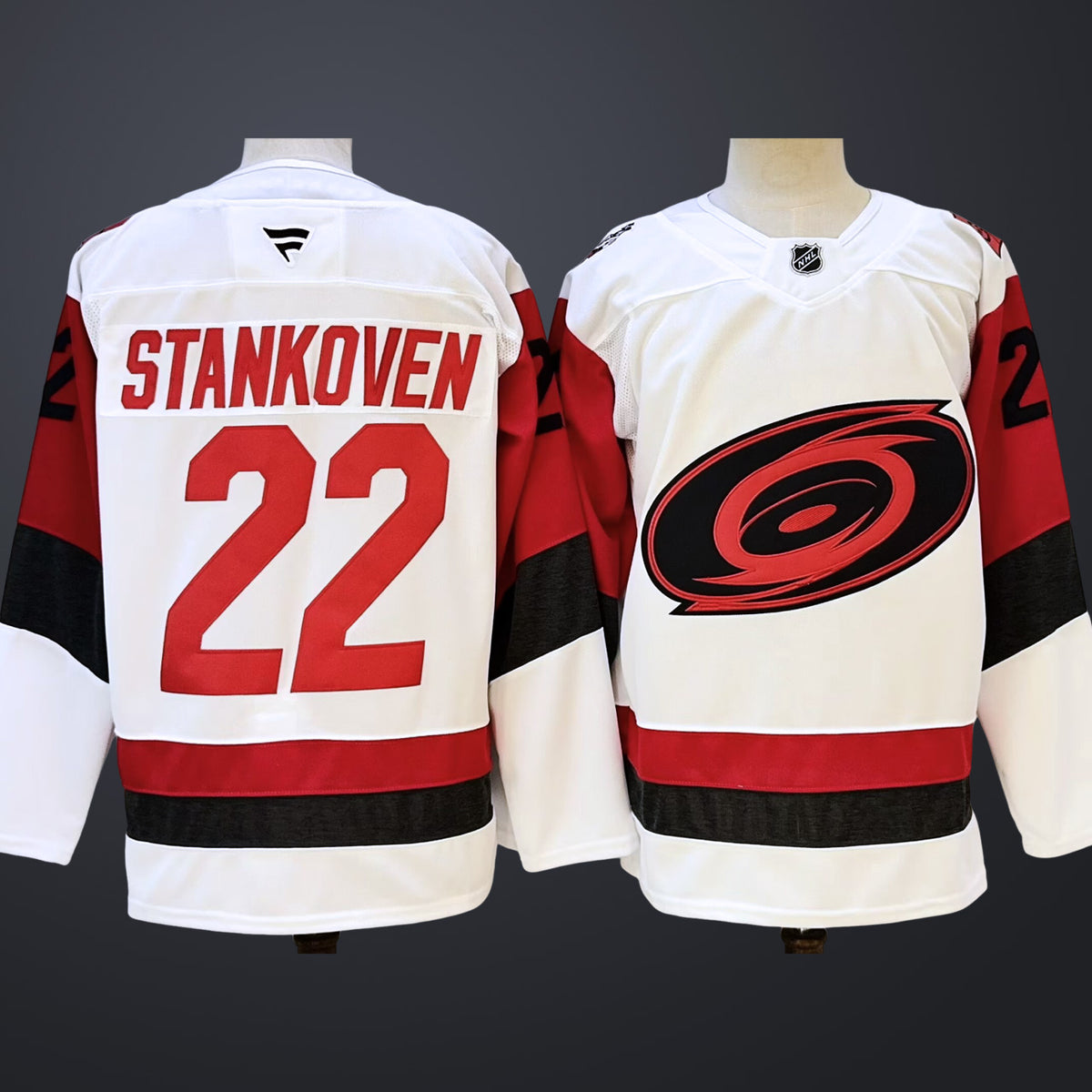 Men’s Carolina Hurricanes #22 Stankoven White Stitched Jersey