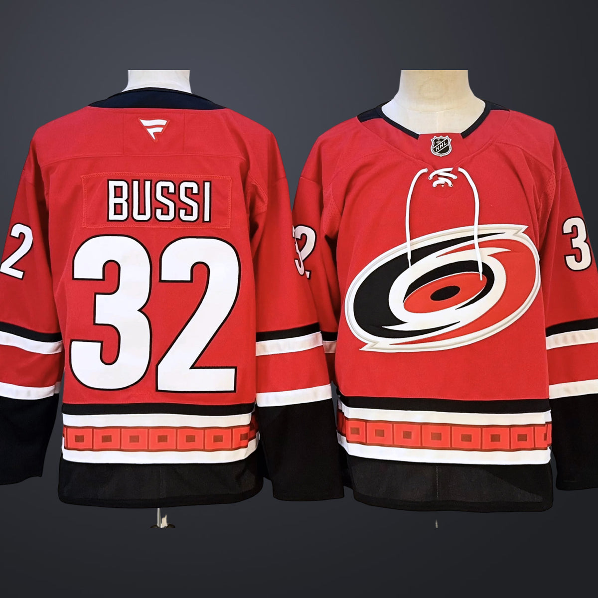Men’s Carolina Hurricanes #32 BUSSI Stitched Jersey