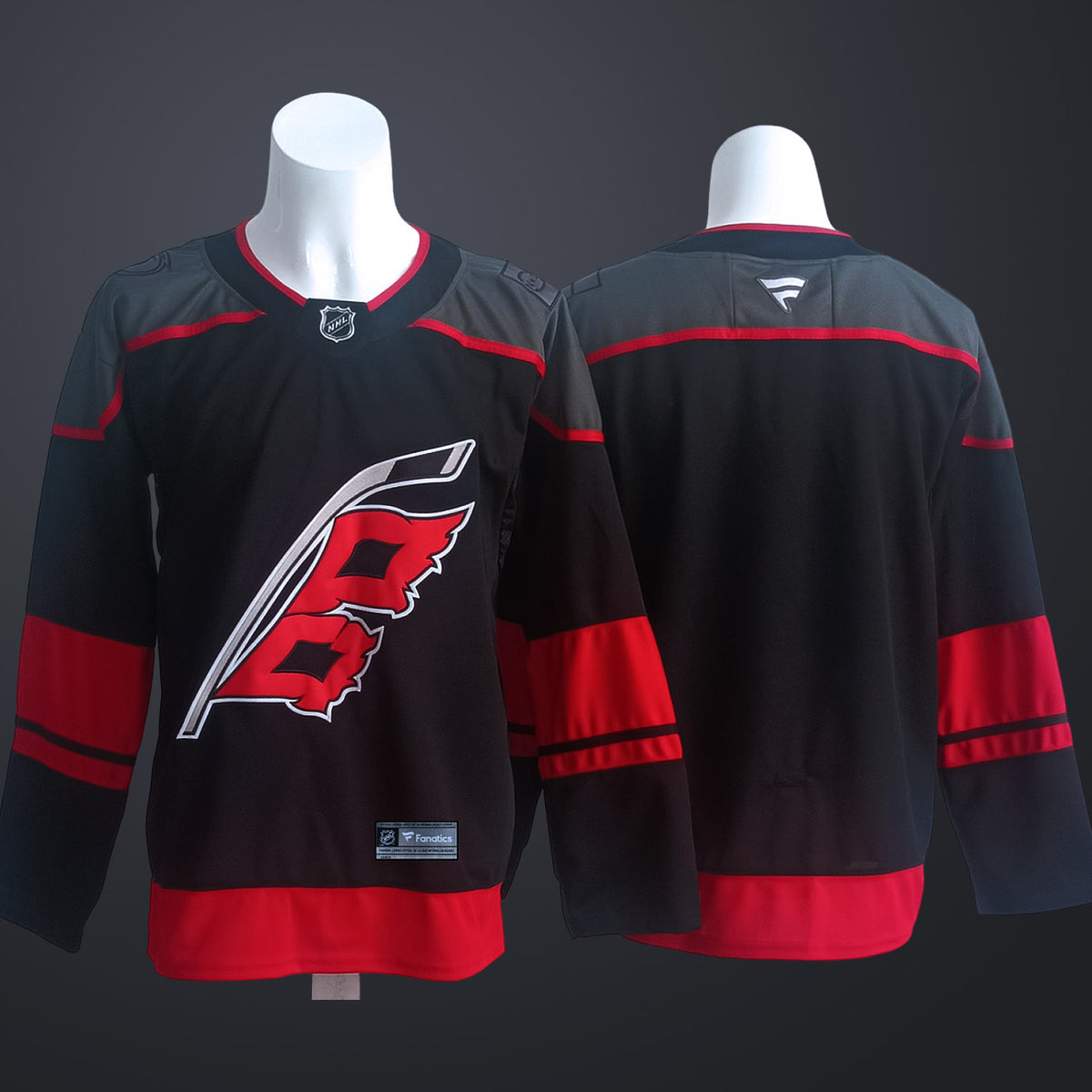 Men’s Carolina Hurricanes Team Blank Black Stitched Jersey