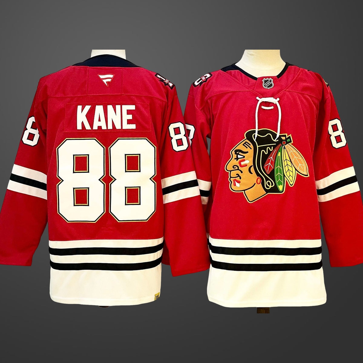 Men’s Chicago Blackhawks #88 Patrick Kane Red Centennial Stitched Hockey Jersey