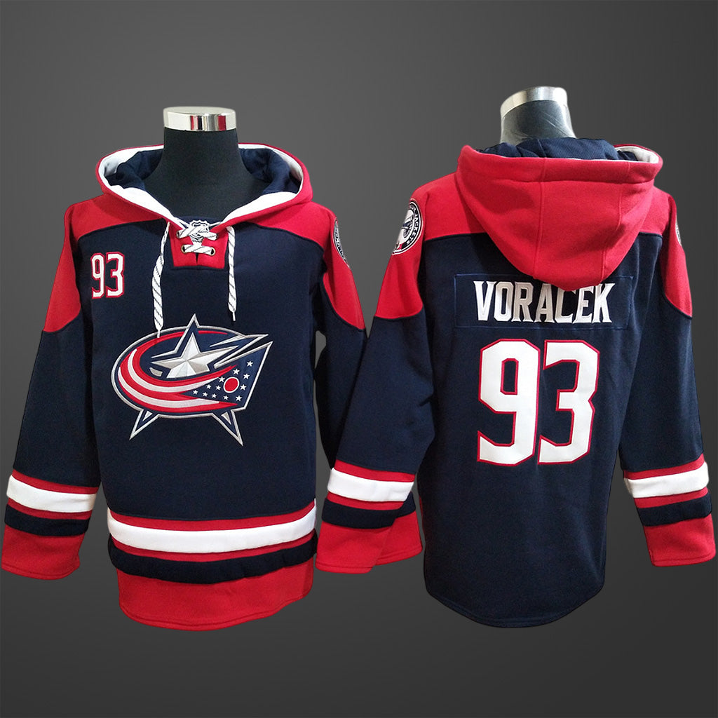 Men’s Columbus Blue Jackets #29 VORACEK Stitched Hoodie
