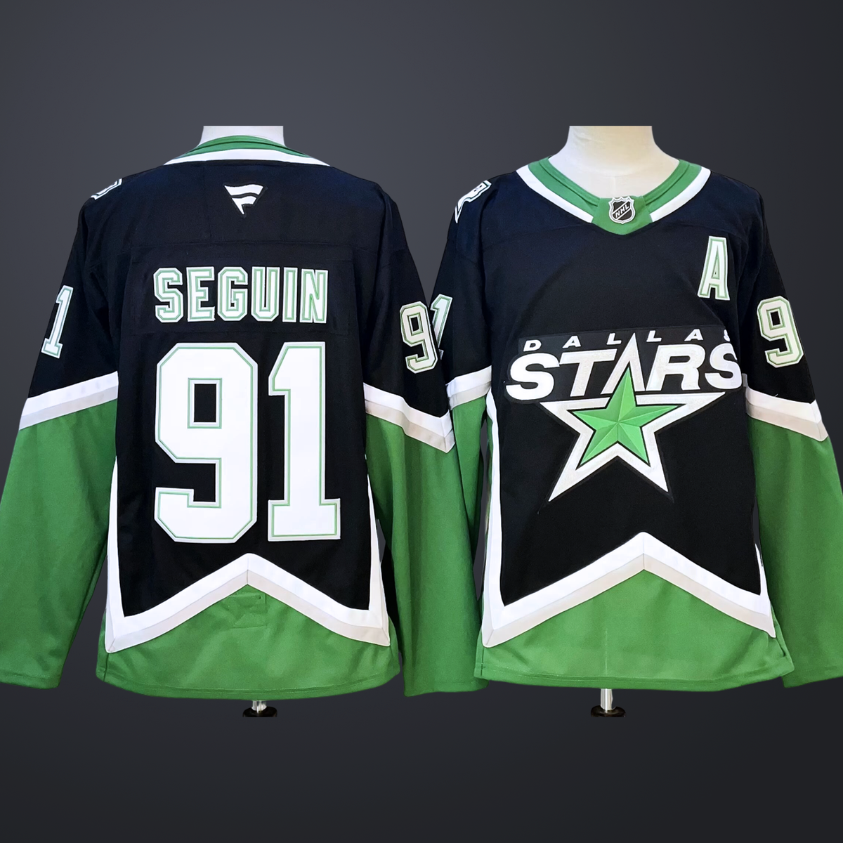 Men’s Dallas Stars #91 Tyler Seguin Black 202526 With A Patch Alternate Stitched Jersey