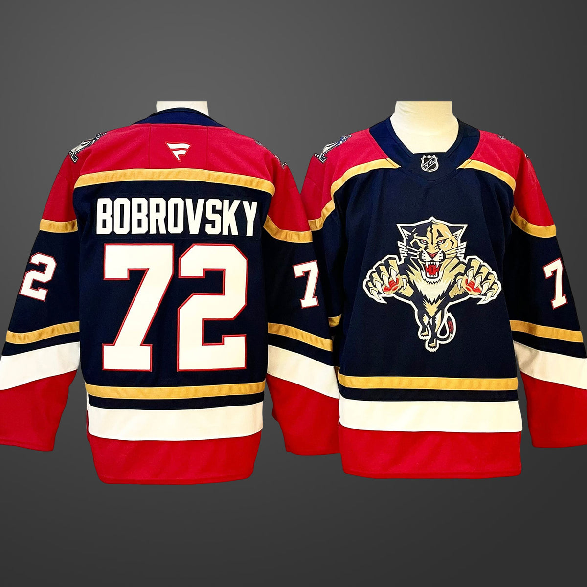 Men’s Florida Panthers #72 Bobrovsky Stitched Jersey