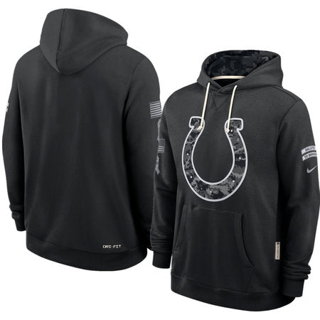 Men’s Indianapolis Colts Nike Black 2026 Salute to Service Sideline Dri-FIT Pullover Hoodie
