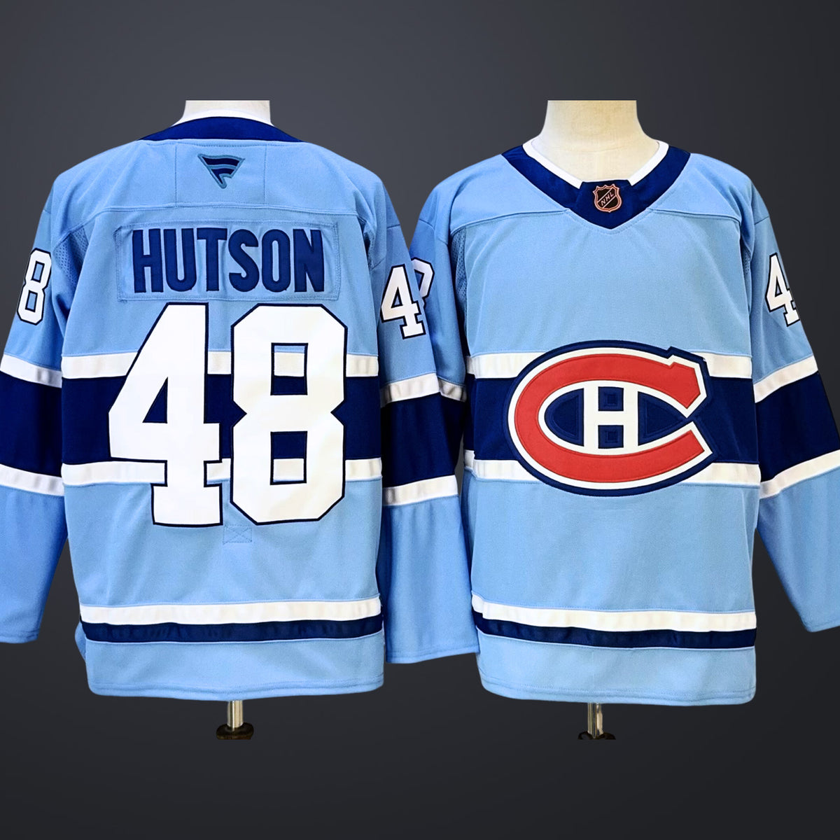Men’s Montreal Canadiens Blue #48 HUTSON Stitched Jersey