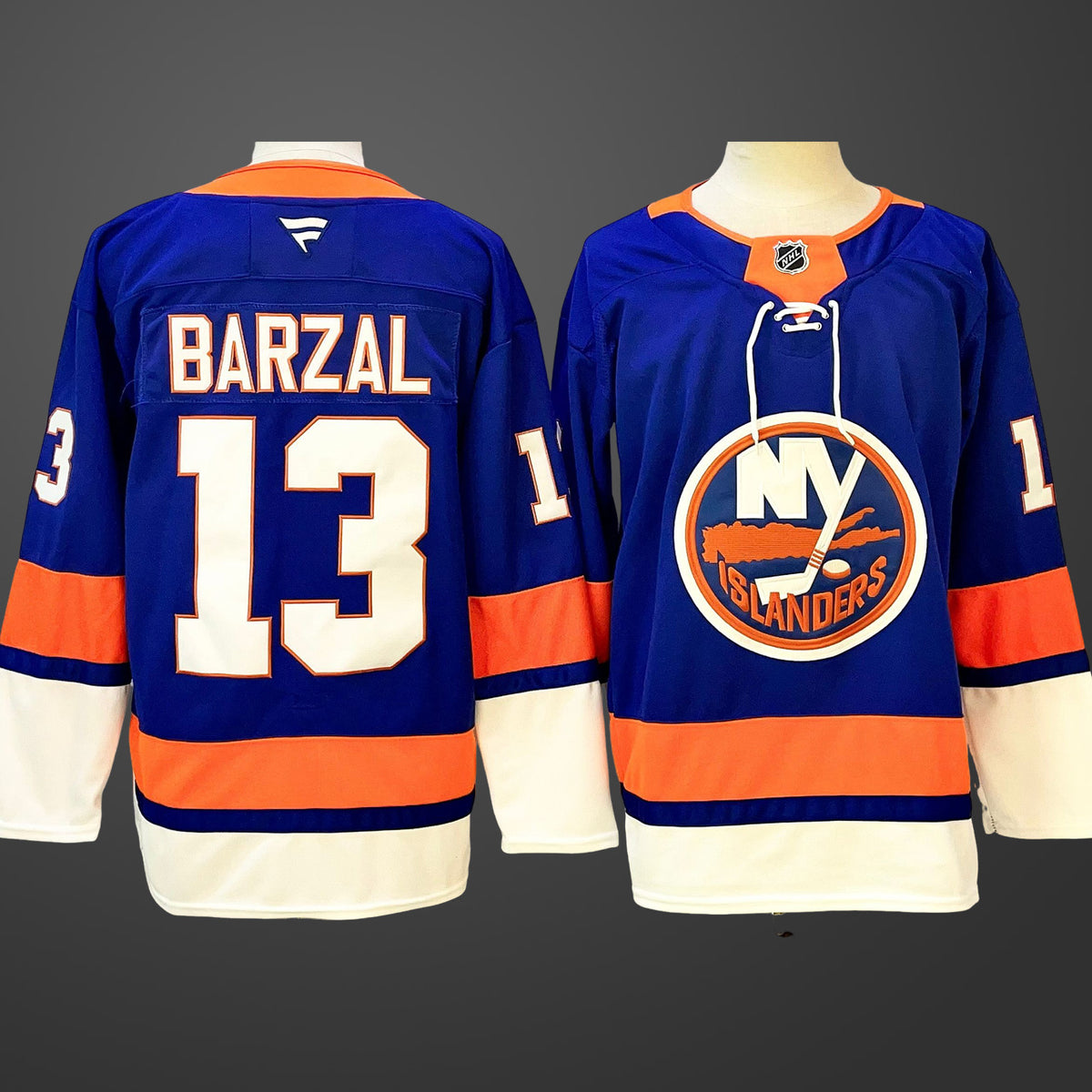 Men’s New York Islanders #13 Mathew Barzal Royal 2024-25 Home Stitched Hockey Jersey