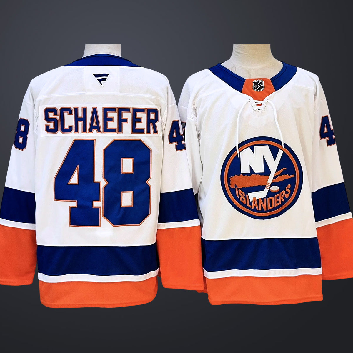 Men’s New York Islanders #48 Matthew Schaefer White 2025 Stitched Hockey Jersey