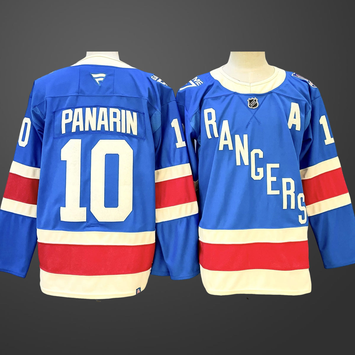 Men’s New York Rangers #10 Artemi Panarin Blue Centennial Stitched Hockey Jersey