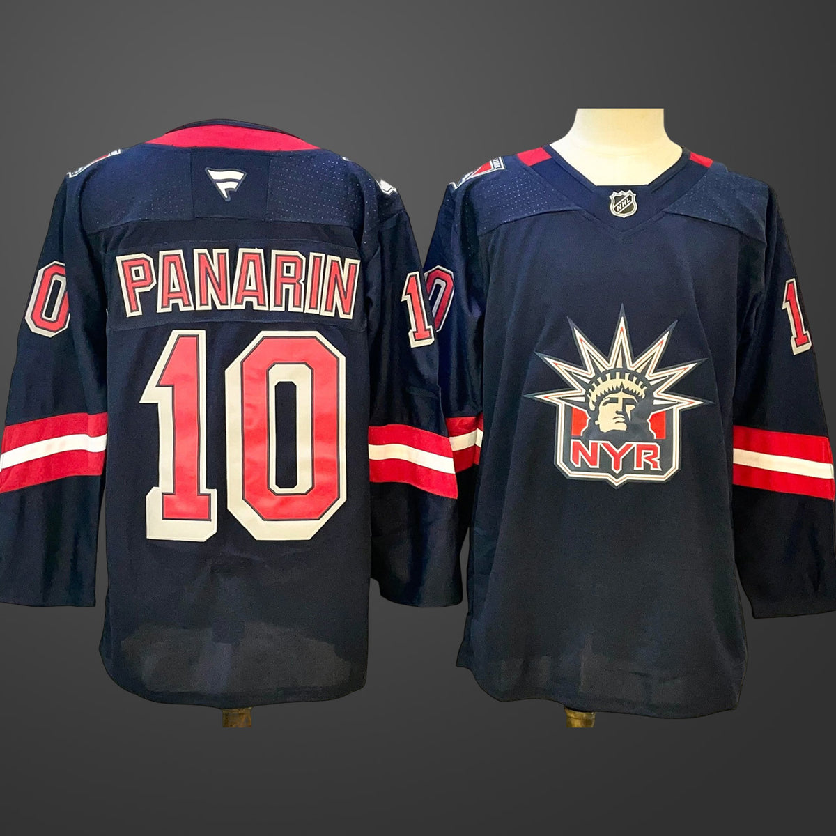 Men’s New York Rangers #10 Artemi Panarin Navy Stitched Hockey Jersey