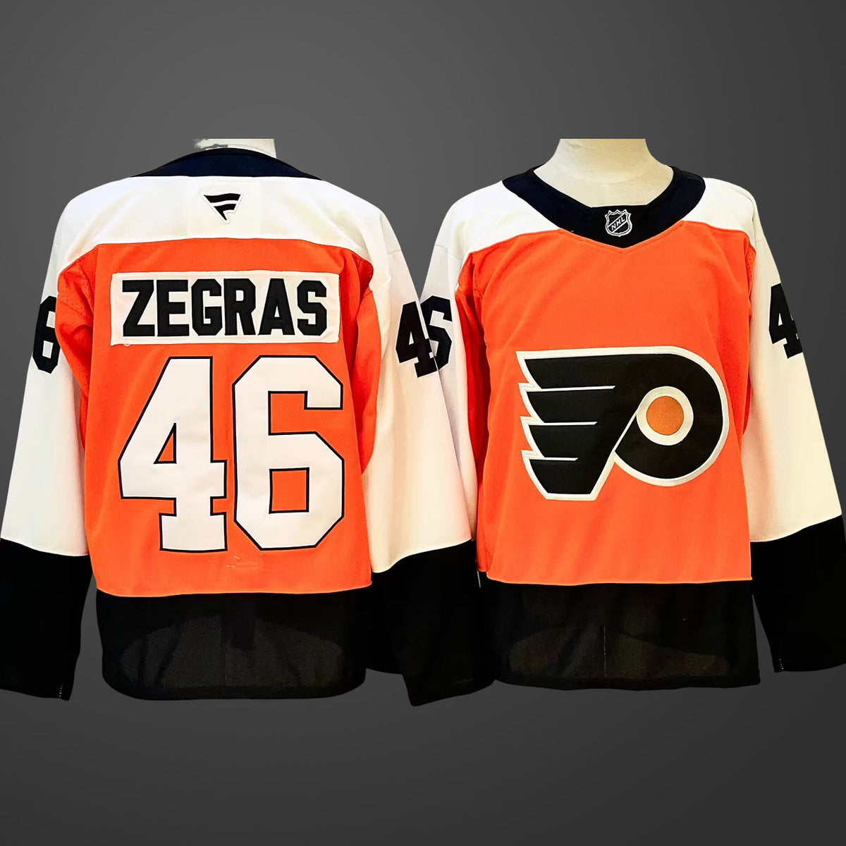 Men’s Philadelphia Flyers #46 Trevor Zegras Orange 2024 Stitched Jersey