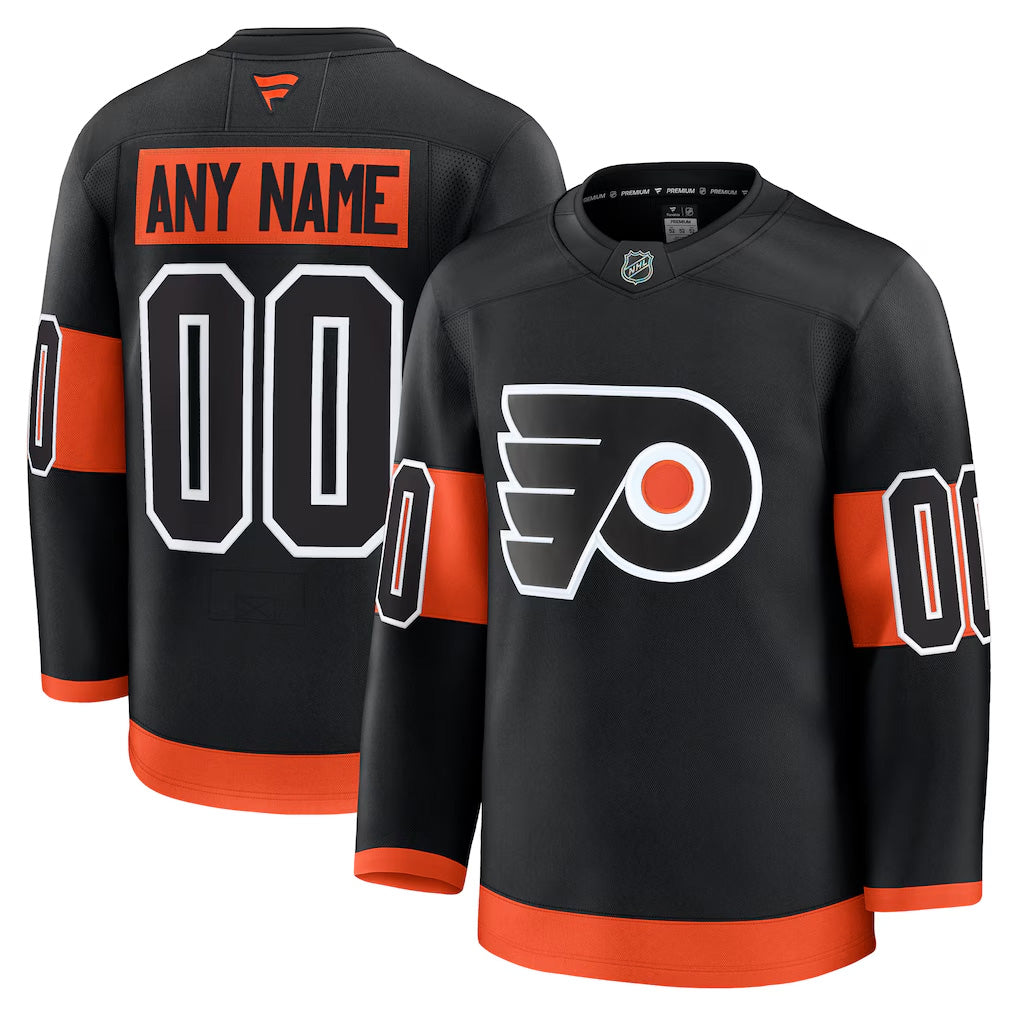 Men’s Philadelphia Flyers Fanatics Black Alternate Premium Custom Jersey
