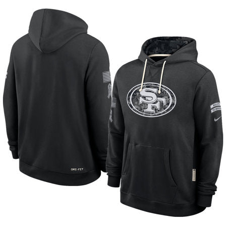 Men’s San Francisco 49ers Nike Black 2026 Salute to Service Sideline Dri-FIT Pullover Hoodie