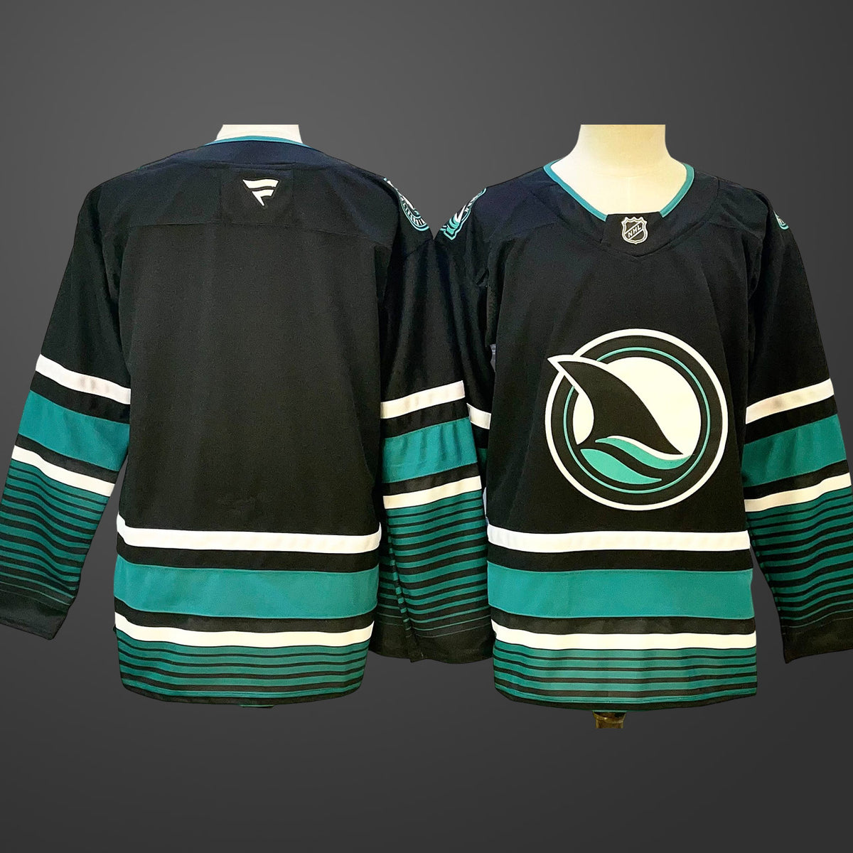 Men’s San Jose Sharks Blank Black 2024-25 Alternate Stitched Hockey Jersey