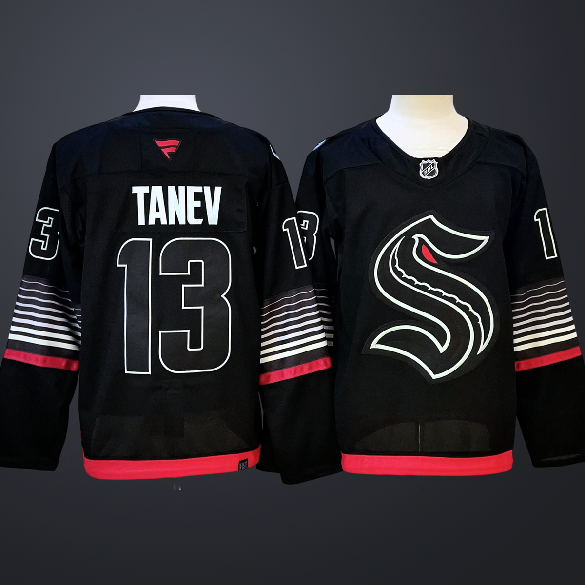 Men’s Seattle Kraken #13 Brandon Tanev Black 2026 Alternate Stitched Hockey Jersey