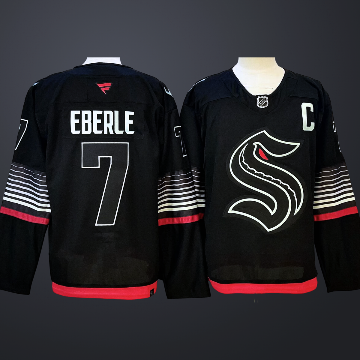 Men’s Seattle Kraken #7 Jordan Eberle Black 2026 Alternate Stitched Hockey Jersey