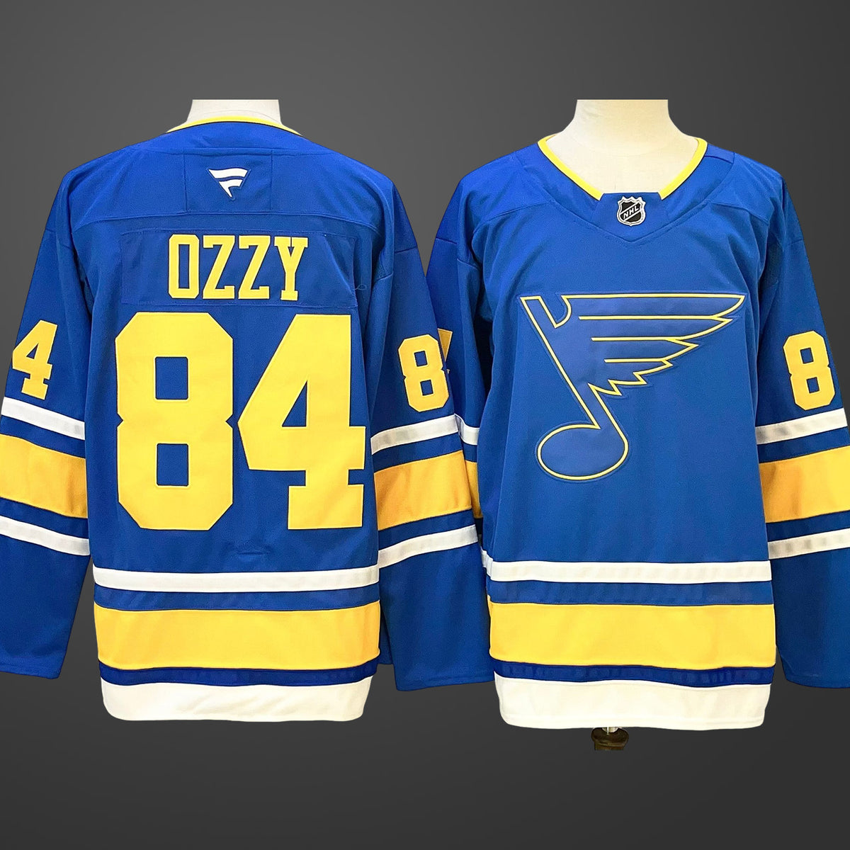 Men’s St. Louis Blues #84 Blue OZZY 2025 Stitched Hockey Jersey