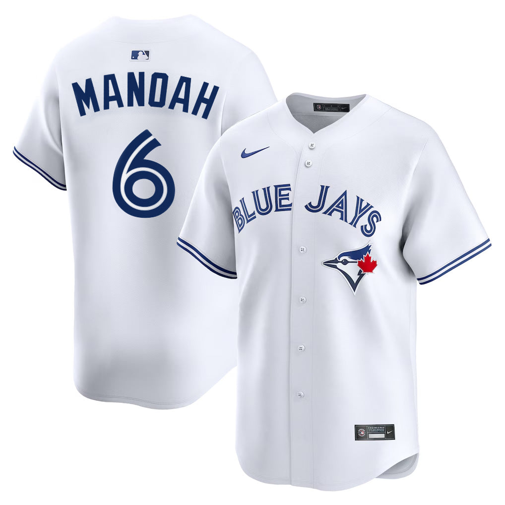 Men’s Toronto Blue Jays Alek Manoah #6 White Home Limited Jersey