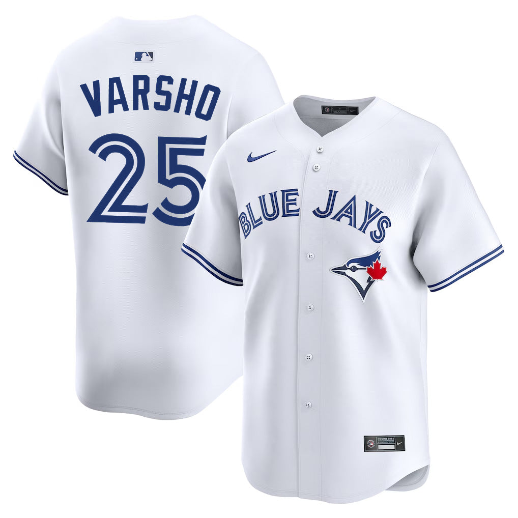 Men’s Toronto Blue Jays Daulton Varsho #25 White Stitched Jersey