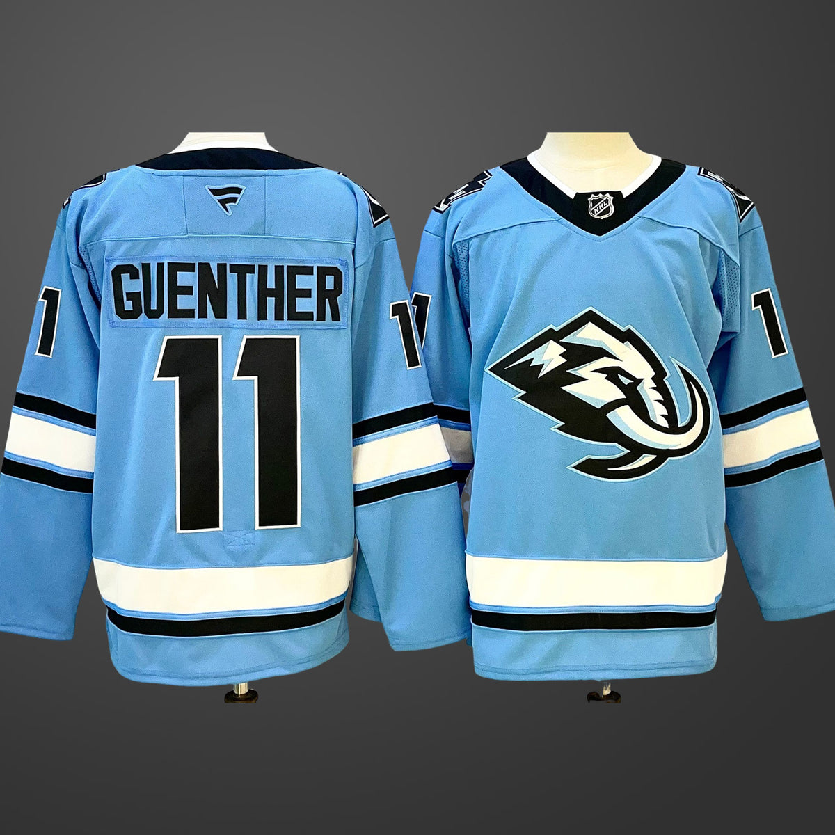 Men’s Utah Mammoth #11 Dylan Guenther Blue 2025 Stitched Jersey