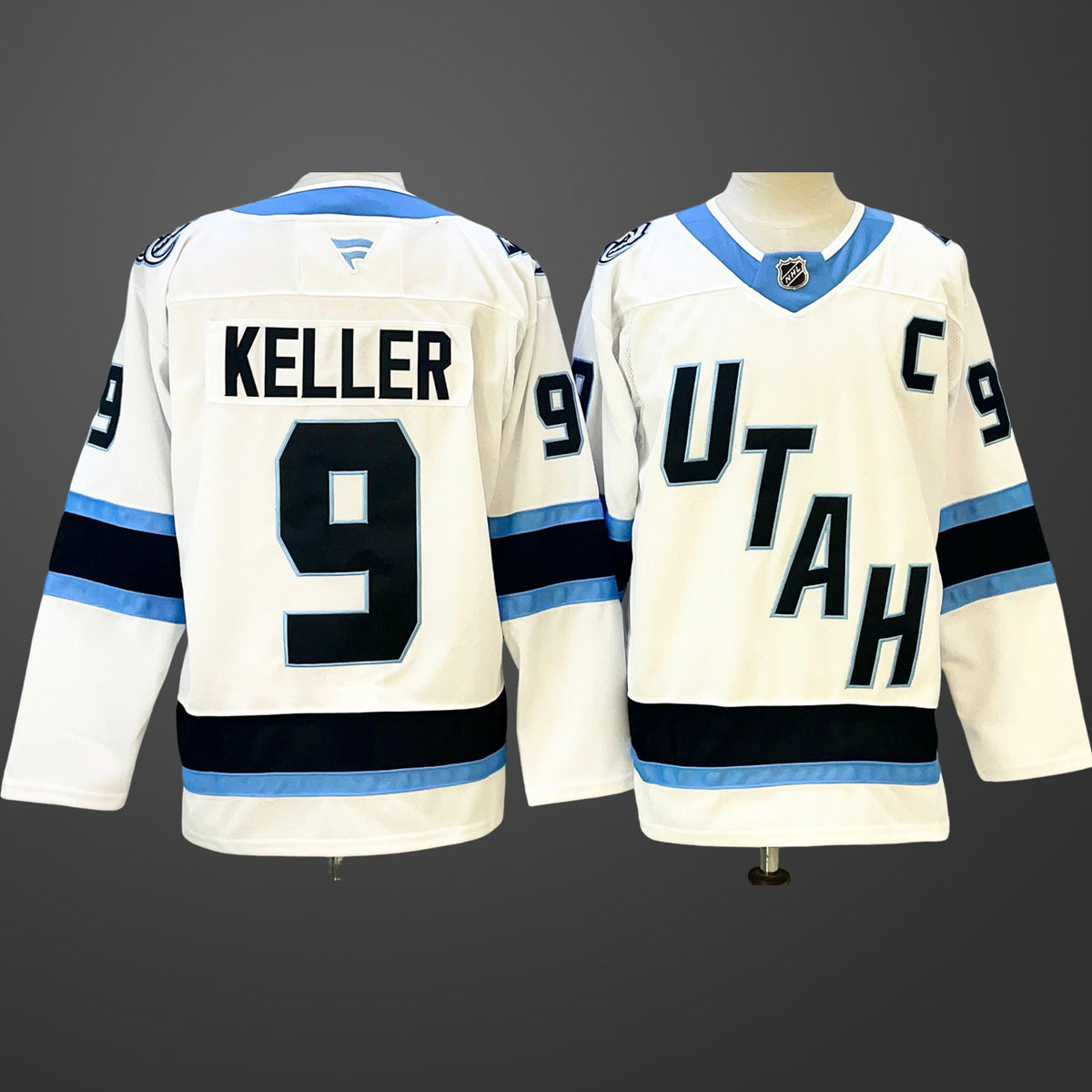 Men’s Utah Mammoth #9 Clayton Keller Away Jersey – White